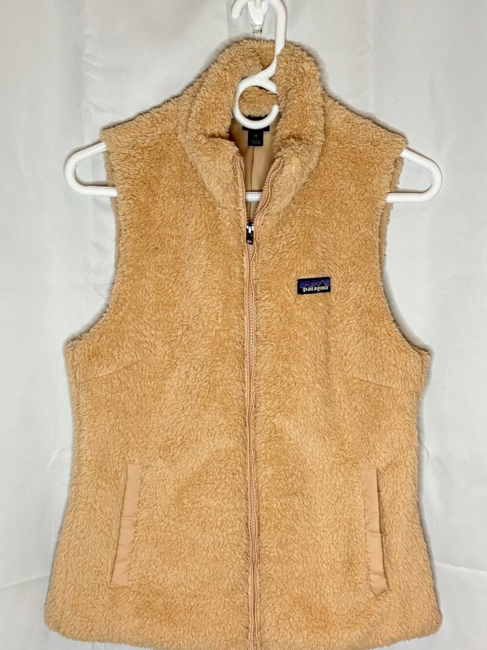 Patagonia Los Gatos Fleece Vest Women’s Medium Tan Full Zip | FA17 Style22816
